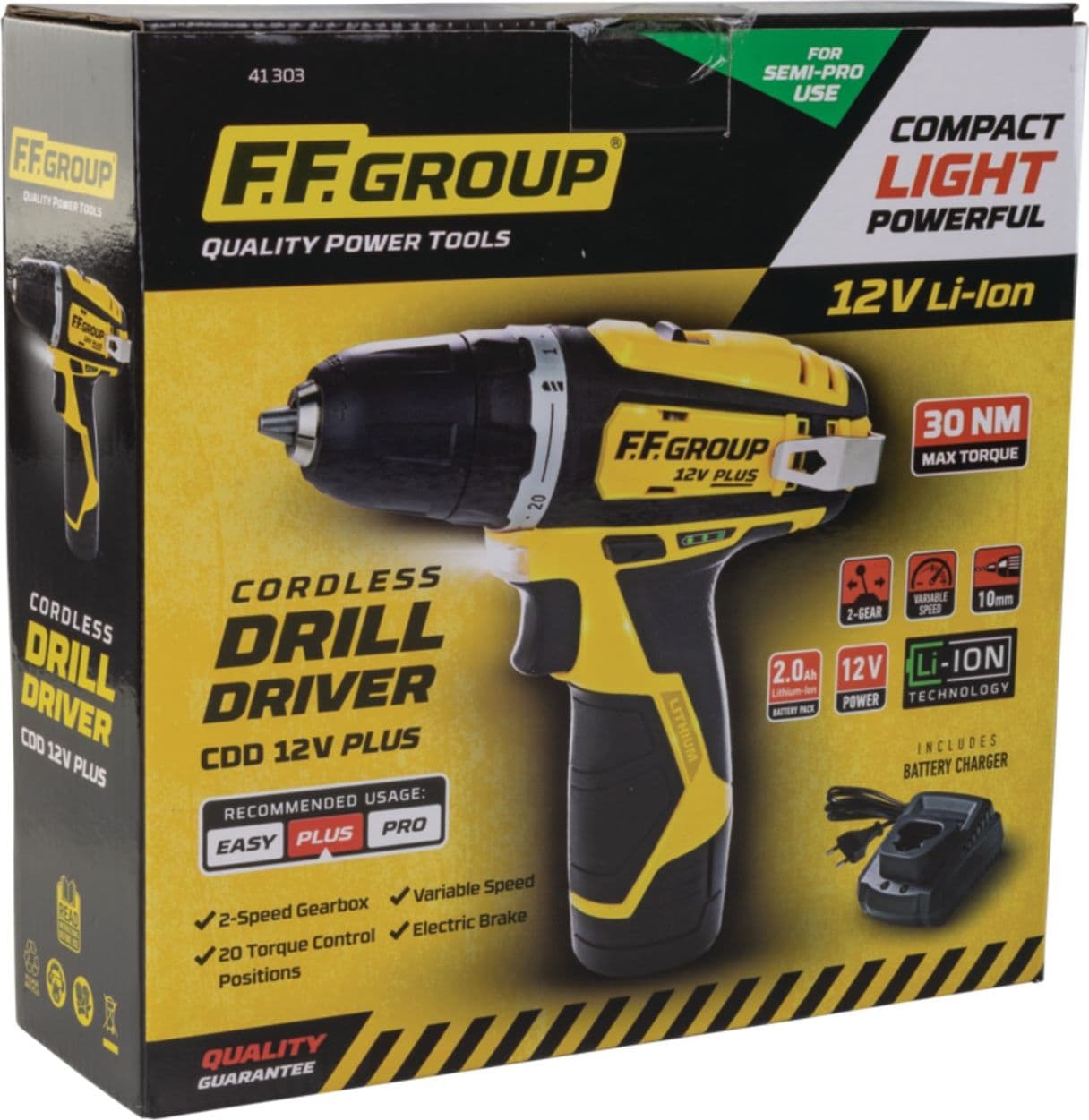 FF Group CDD 12V PLUS trapano avvitatore con 1 batteria uso semi professionale in Trapani avvitatori Aloiserw.com - Altomonte, commercioVirtuoso.it
