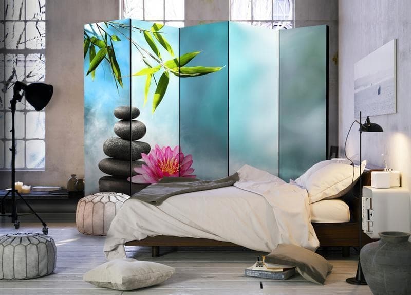 Paravento Water Lily and Zen Stones II [divisori da interno] in Paraventi Collezione Casa - Trebisacce, commercioVirtuoso.it