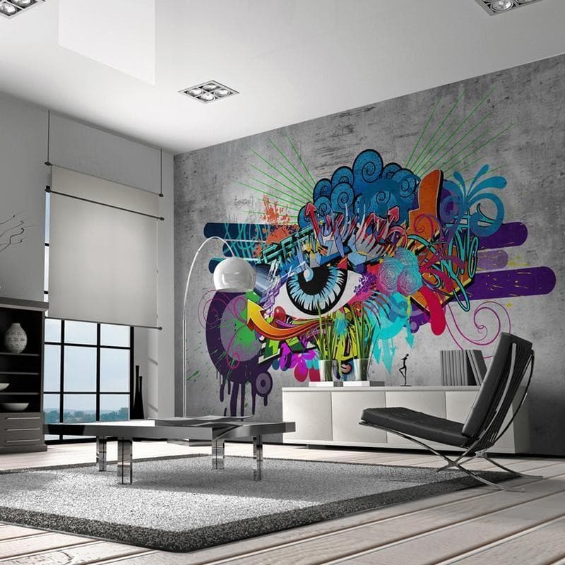 Fotomurale Graffiti eye in Carta da parati Collezione Casa - Trebisacce, commercioVirtuoso.it