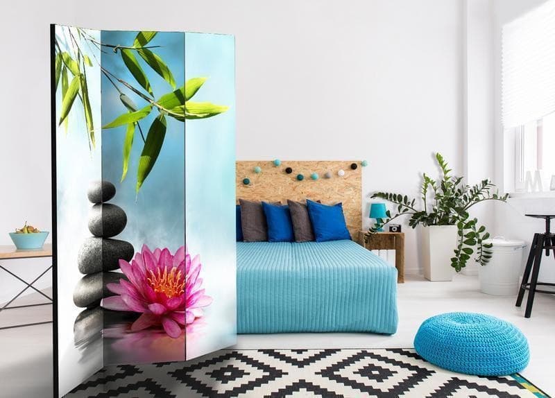 Paravento Water Lily and Zen Stones [divisori da interno] in Paraventi Collezione Casa - Trebisacce, commercioVirtuoso.it
