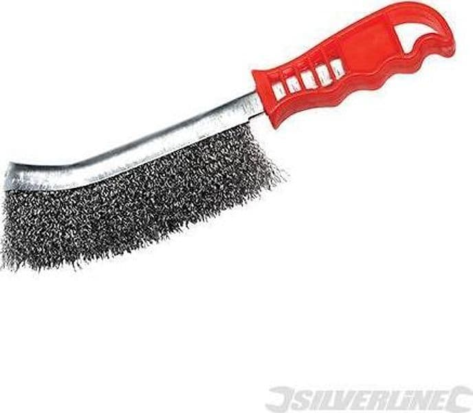 Spazzole Silverline con Setole in Acciaio, Raschietti per Metallo, Rame, ferro – Argento