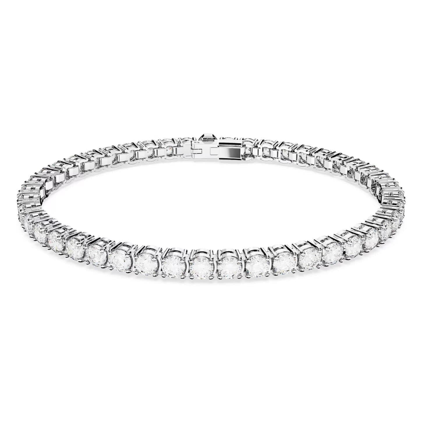 Swarovski Bracciale Matrix Tennis Taglio tondo, Bianco, Placcato rodio in Bracciali Alba Gioielli - Casoria, commercioVirtuoso.it