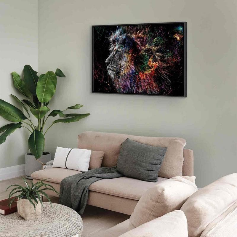 Quadro Crazy Lion (1 Part) Wide in Poster e stampe Collezione Casa - Trebisacce, commercioVirtuoso.it