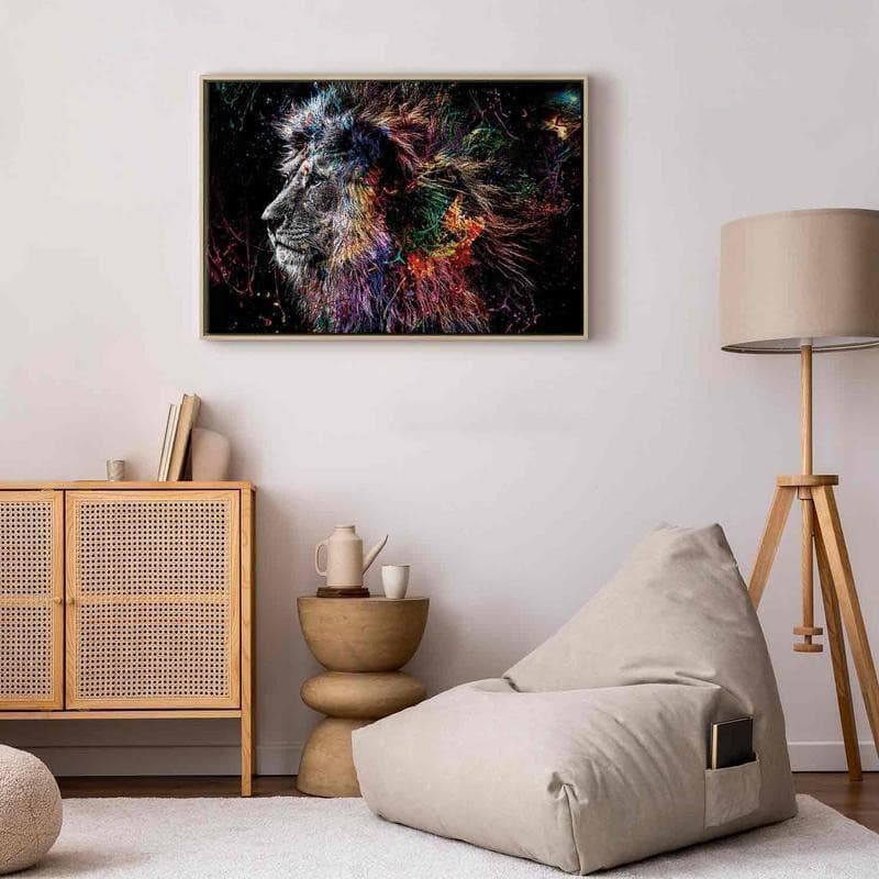 Quadro Crazy Lion (1 Part) Wide in Poster e stampe Collezione Casa - Trebisacce, commercioVirtuoso.it