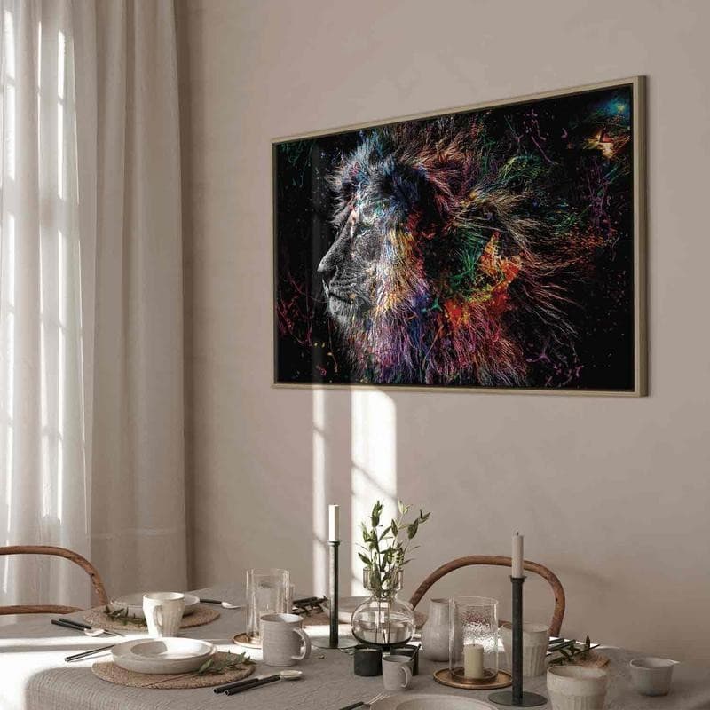 Quadro Crazy Lion (1 Part) Wide in Poster e stampe Collezione Casa - Trebisacce, commercioVirtuoso.it