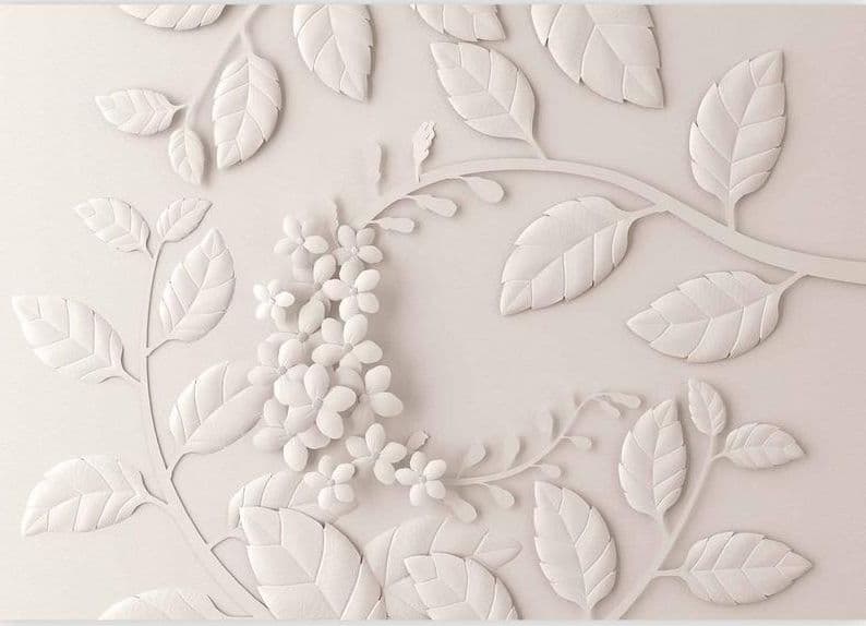 Fotomurale Paper Flowers (Cream) in Carta da parati Collezione Casa - Trebisacce, commercioVirtuoso.it