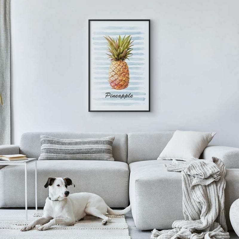 Poster - Pineapple and Stripes in Poster e stampe Collezione Casa - Trebisacce, commercioVirtuoso.it
