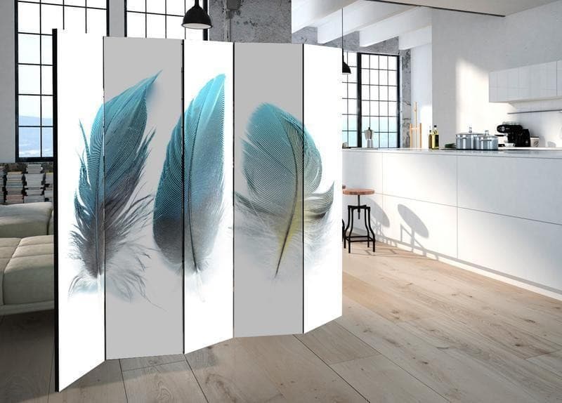 Paravento Blue Feathers II [divisori da interno] in Paraventi Collezione Casa - Trebisacce, commercioVirtuoso.it