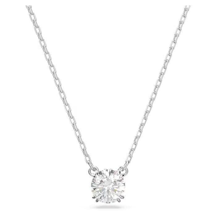 Swarovski Collana con Pendente Stilla Taglio Round, Bianco, Placcato rodio in Collane Alba Gioielli - Casoria, commercioVirtuoso.it