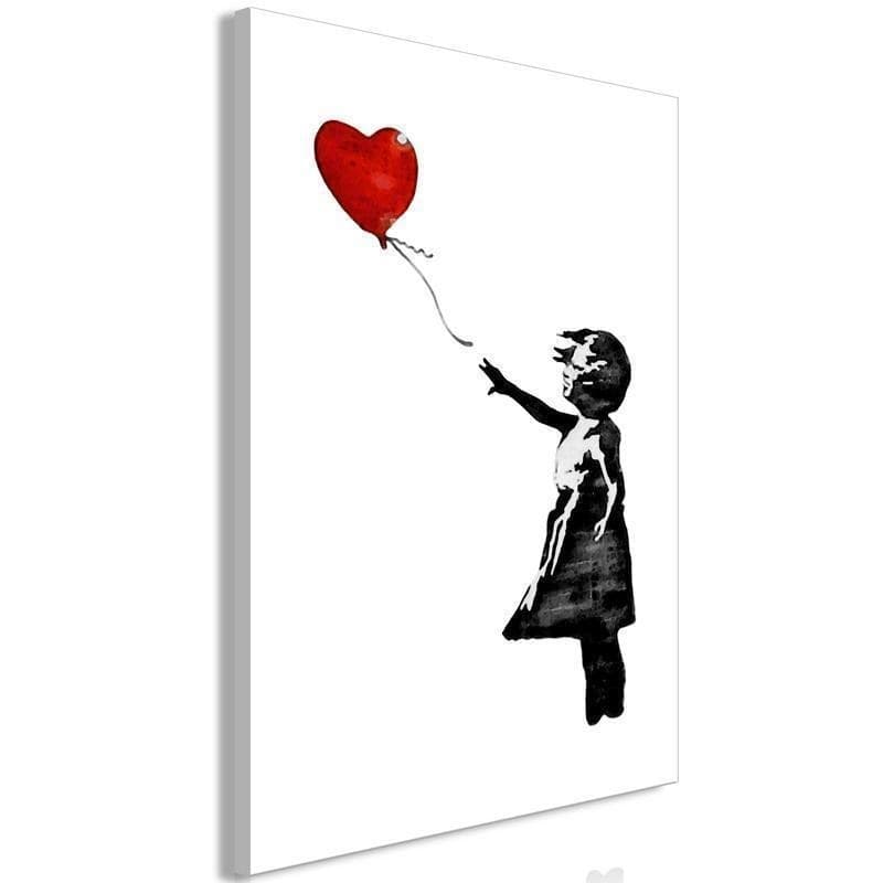 Quadro Banksy Girl with Balloon (1 Part) Vertical in Poster e stampe Collezione Casa - Trebisacce, commercioVirtuoso.it