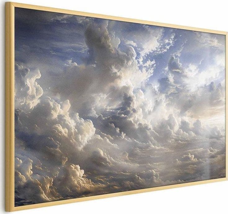 Poster - Golden Reflections on Clouds Announcing Dusk in Poster e stampe Collezione Casa - Trebisacce, commercioVirtuoso.it