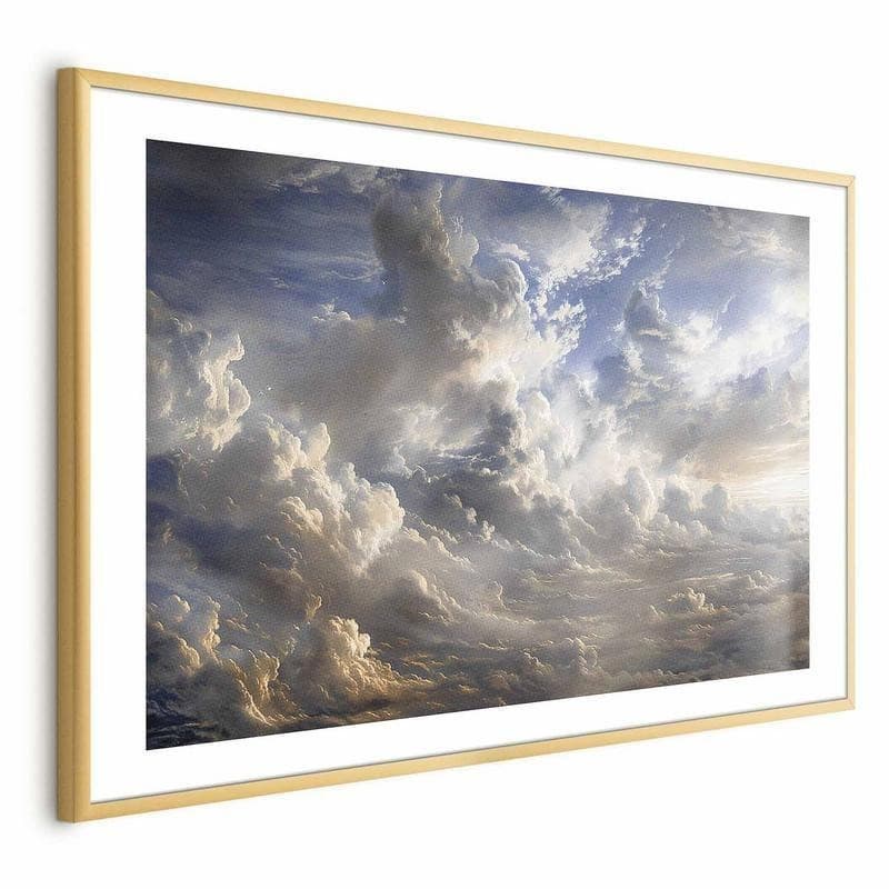 Poster - Golden Reflections on Clouds Announcing Dusk in Poster e stampe Collezione Casa - Trebisacce, commercioVirtuoso.it