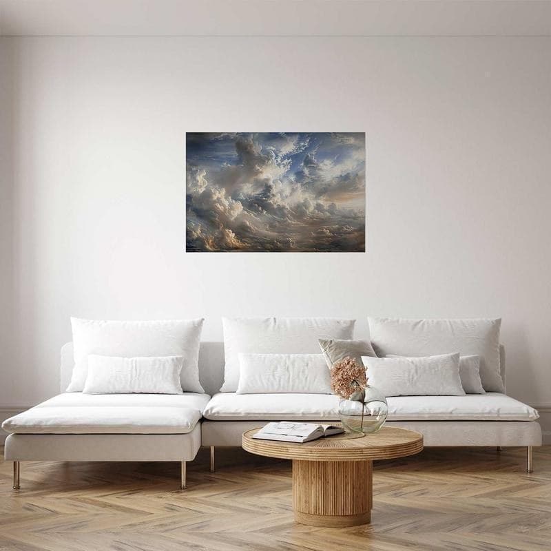 Poster - Golden Reflections on Clouds Announcing Dusk in Poster e stampe Collezione Casa - Trebisacce, commercioVirtuoso.it