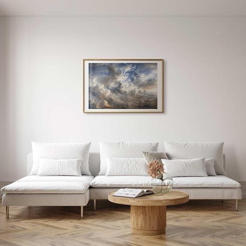 Poster - Golden Reflections on Clouds Announcing Dusk in Poster e stampe Collezione Casa - Trebisacce, commercioVirtuoso.it