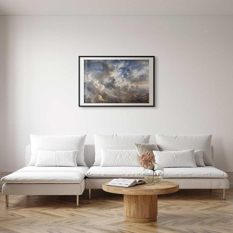 Poster - Golden Reflections on Clouds Announcing Dusk in Poster e stampe Collezione Casa - Trebisacce, commercioVirtuoso.it