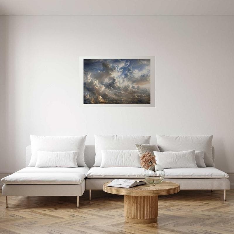 Poster - Golden Reflections on Clouds Announcing Dusk in Poster e stampe Collezione Casa - Trebisacce, commercioVirtuoso.it