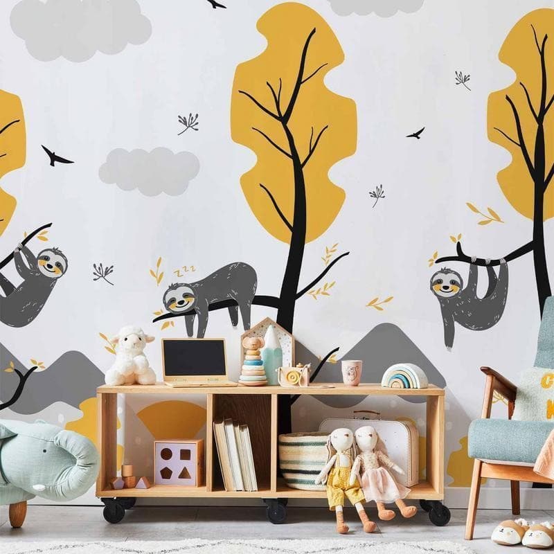 Fotomurale Cute Sloths in Carta da parati Collezione Casa - Trebisacce, commercioVirtuoso.it