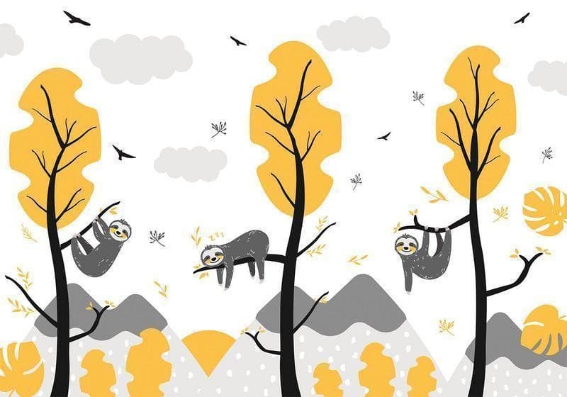 Fotomurale Cute Sloths in Carta da parati Collezione Casa - Trebisacce, commercioVirtuoso.it