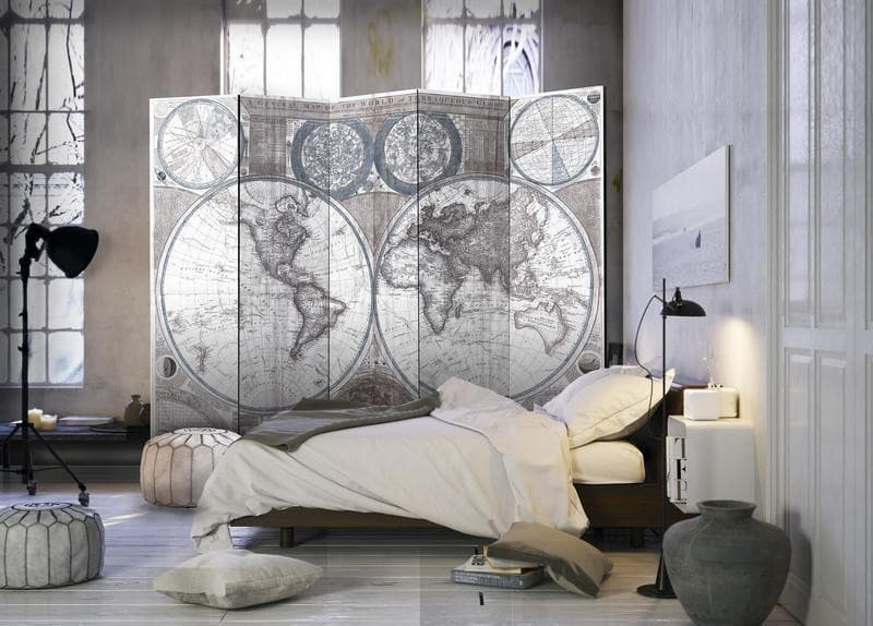 Paravento globo terrestre a cinque ante in Paraventi Collezione Casa - Trebisacce, commercioVirtuoso.it
