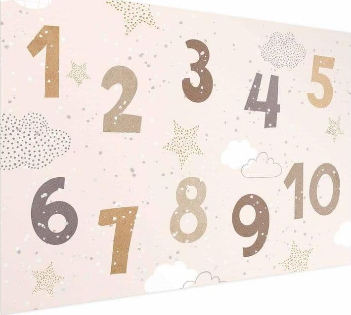 Poster - Numbers with Falling Snow in Poster e stampe Collezione Casa - Trebisacce, commercioVirtuoso.it