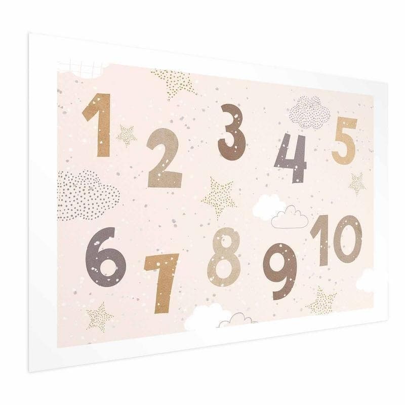 Poster - Numbers with Falling Snow in Poster e stampe Collezione Casa - Trebisacce, commercioVirtuoso.it
