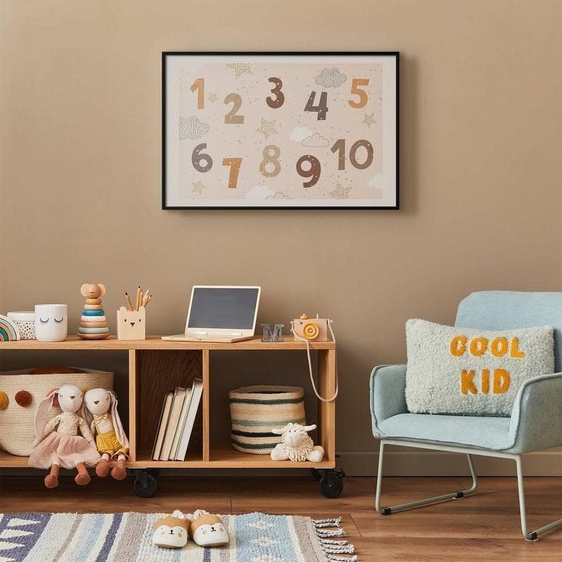 Poster - Numbers with Falling Snow in Poster e stampe Collezione Casa - Trebisacce, commercioVirtuoso.it