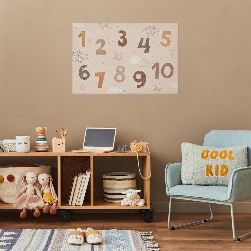 Poster - Numbers with Falling Snow in Poster e stampe Collezione Casa - Trebisacce, commercioVirtuoso.it
