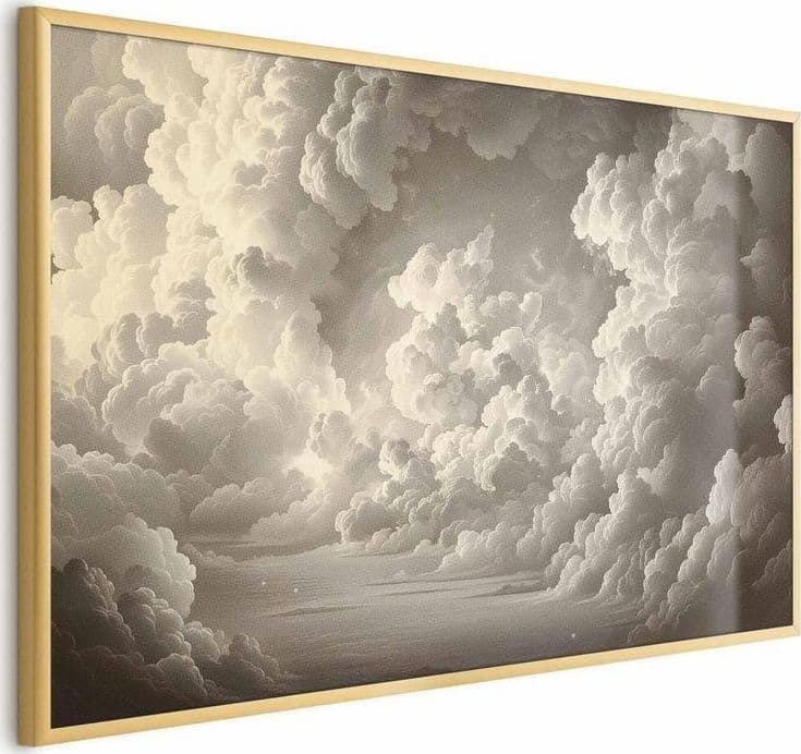Poster - Whisper of Illuminated Clouds: Soft Light Play in the Sky Theater in Poster e stampe Collezione Casa - Trebisacce, commercioVirtuoso.it