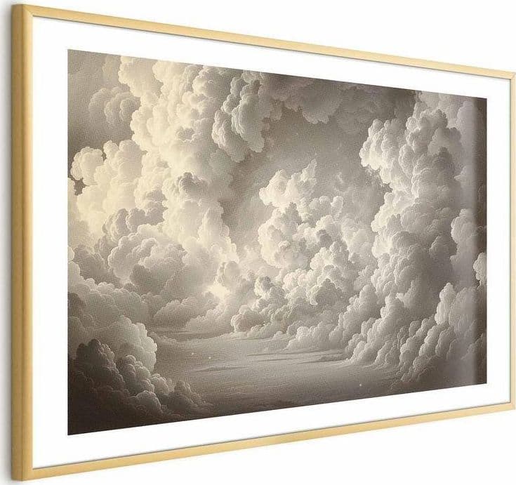 Poster - Whisper of Illuminated Clouds: Soft Light Play in the Sky Theater in Poster e stampe Collezione Casa - Trebisacce, commercioVirtuoso.it