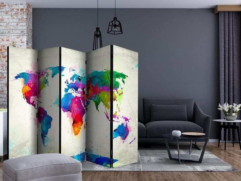 Paravento The map of happiness II [Room Dividers] in Paraventi Collezione Casa - Trebisacce, commercioVirtuoso.it