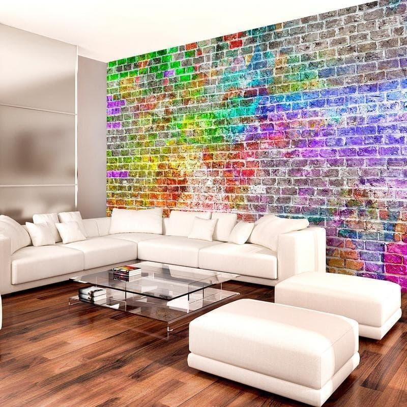 Fotomurale Rainbow Wall in Carta da parati Collezione Casa - Trebisacce, commercioVirtuoso.it