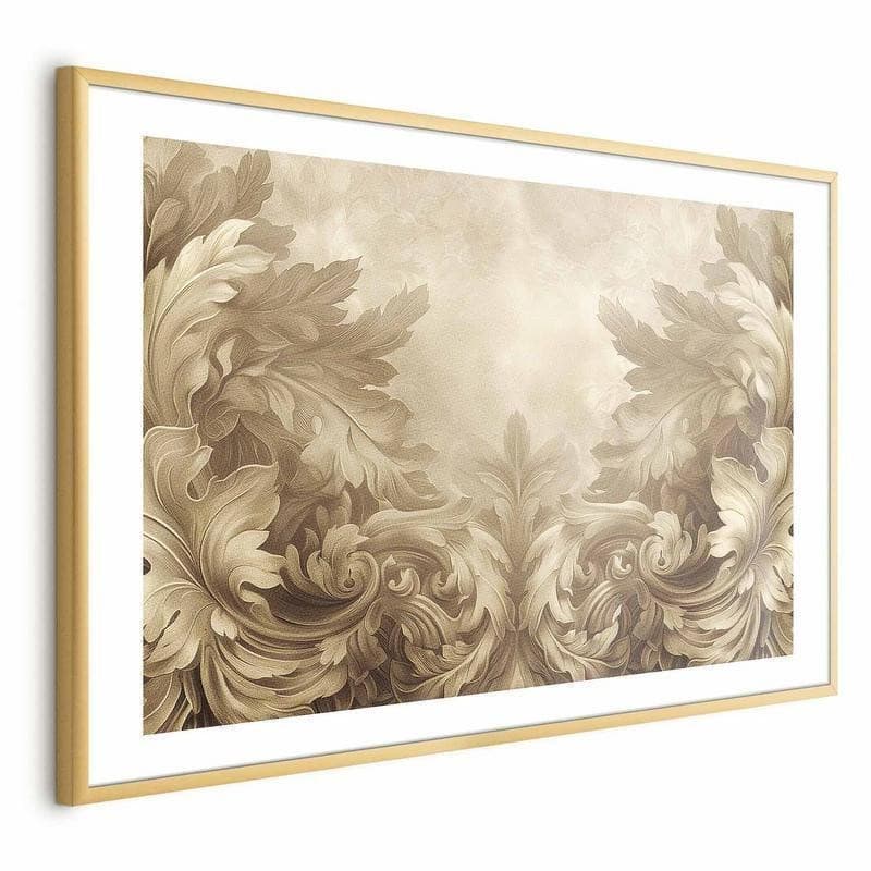 Poster - Carved Ornaments in Sepia Shades in Poster e stampe Collezione Casa - Trebisacce, commercioVirtuoso.it