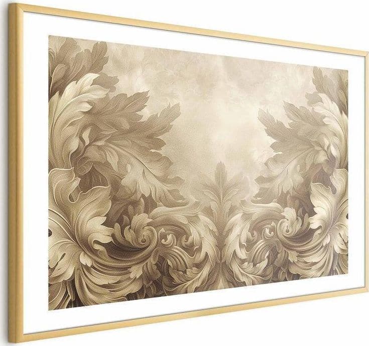 Poster - Carved Ornaments in Sepia Shades in Poster e stampe Collezione Casa - Trebisacce, commercioVirtuoso.it