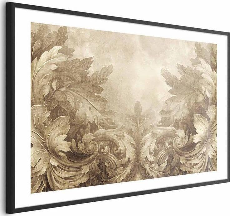 Poster - Carved Ornaments in Sepia Shades in Poster e stampe Collezione Casa - Trebisacce, commercioVirtuoso.it