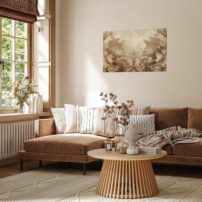 Poster - Carved Ornaments in Sepia Shades in Poster e stampe Collezione Casa - Trebisacce, commercioVirtuoso.it