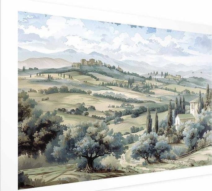 Poster - Landscape with Sunny Green Fields in Poster e stampe Collezione Casa - Trebisacce, commercioVirtuoso.it