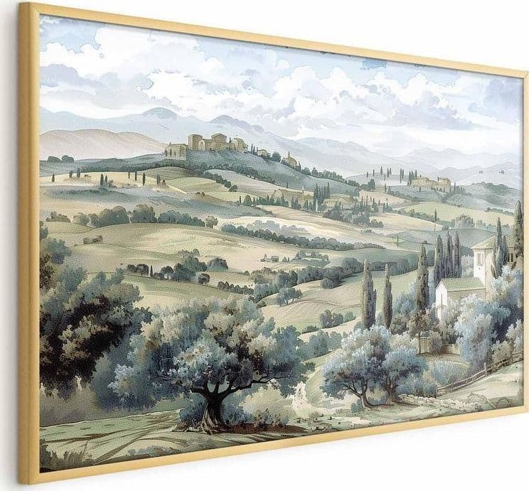 Poster - Landscape with Sunny Green Fields in Poster e stampe Collezione Casa - Trebisacce, commercioVirtuoso.it