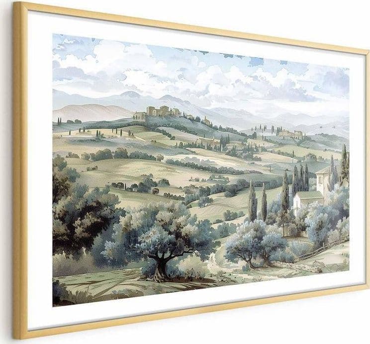 Poster - Landscape with Sunny Green Fields in Poster e stampe Collezione Casa - Trebisacce, commercioVirtuoso.it