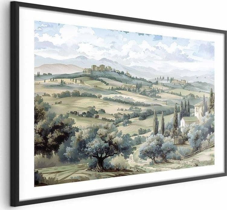 Poster - Landscape with Sunny Green Fields in Poster e stampe Collezione Casa - Trebisacce, commercioVirtuoso.it