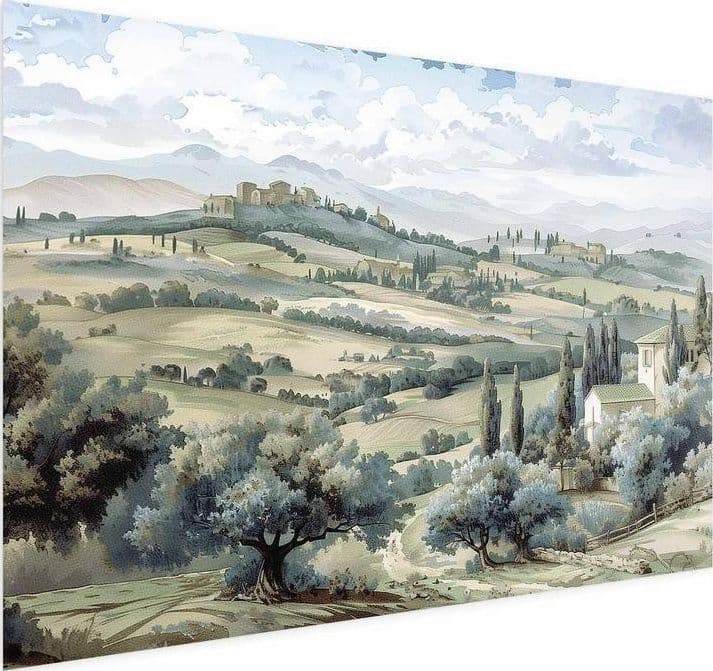 Poster - Landscape with Sunny Green Fields in Poster e stampe Collezione Casa - Trebisacce, commercioVirtuoso.it