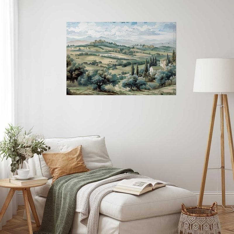 Poster - Landscape with Sunny Green Fields in Poster e stampe Collezione Casa - Trebisacce, commercioVirtuoso.it