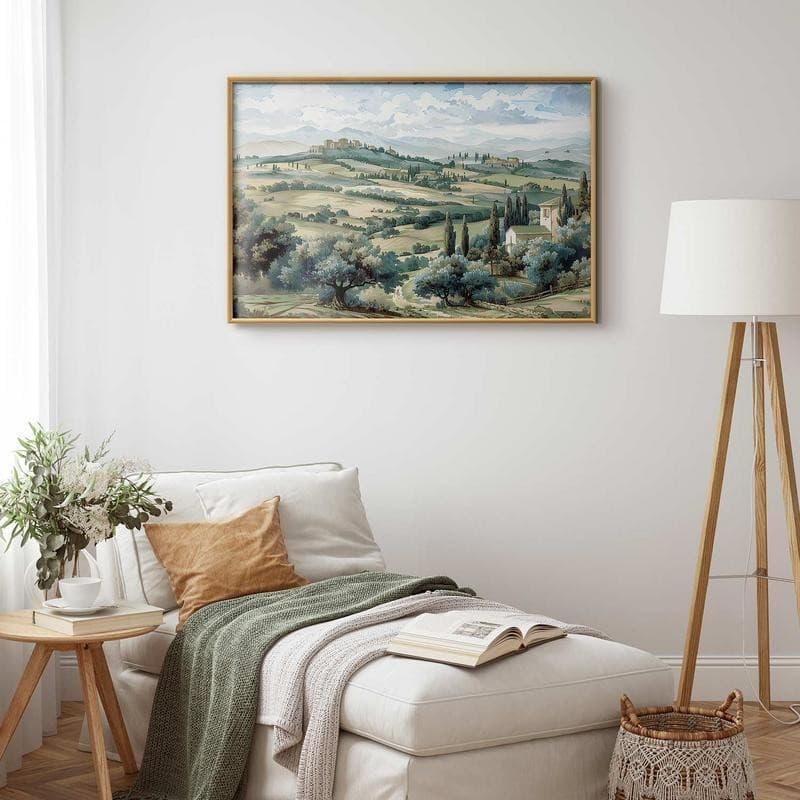 Poster - Landscape with Sunny Green Fields in Poster e stampe Collezione Casa - Trebisacce, commercioVirtuoso.it