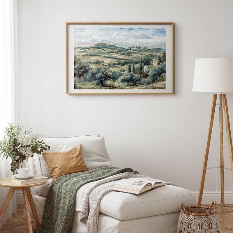 Poster - Landscape with Sunny Green Fields in Poster e stampe Collezione Casa - Trebisacce, commercioVirtuoso.it