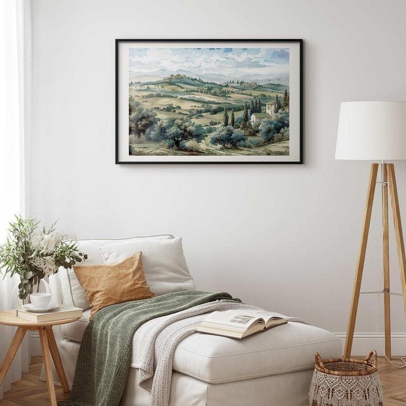Poster - Landscape with Sunny Green Fields in Poster e stampe Collezione Casa - Trebisacce, commercioVirtuoso.it