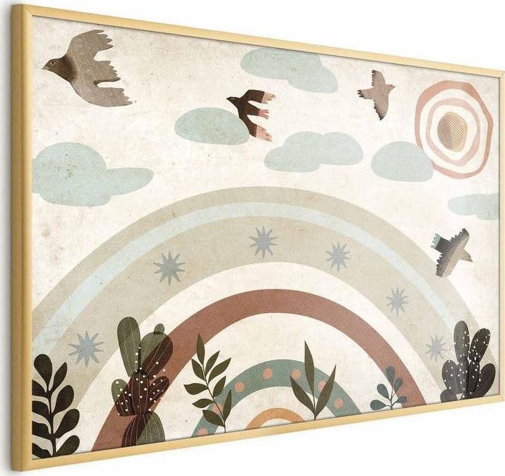 Poster - Rainbow and Birds in Poster e stampe Collezione Casa - Trebisacce, commercioVirtuoso.it