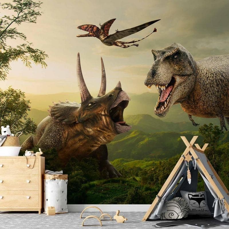 Fotomurale adesivo Dinosaur Square in Sticker da muro e lettere in legno Collezione Casa - Trebisacce, commercioVirtuoso.it