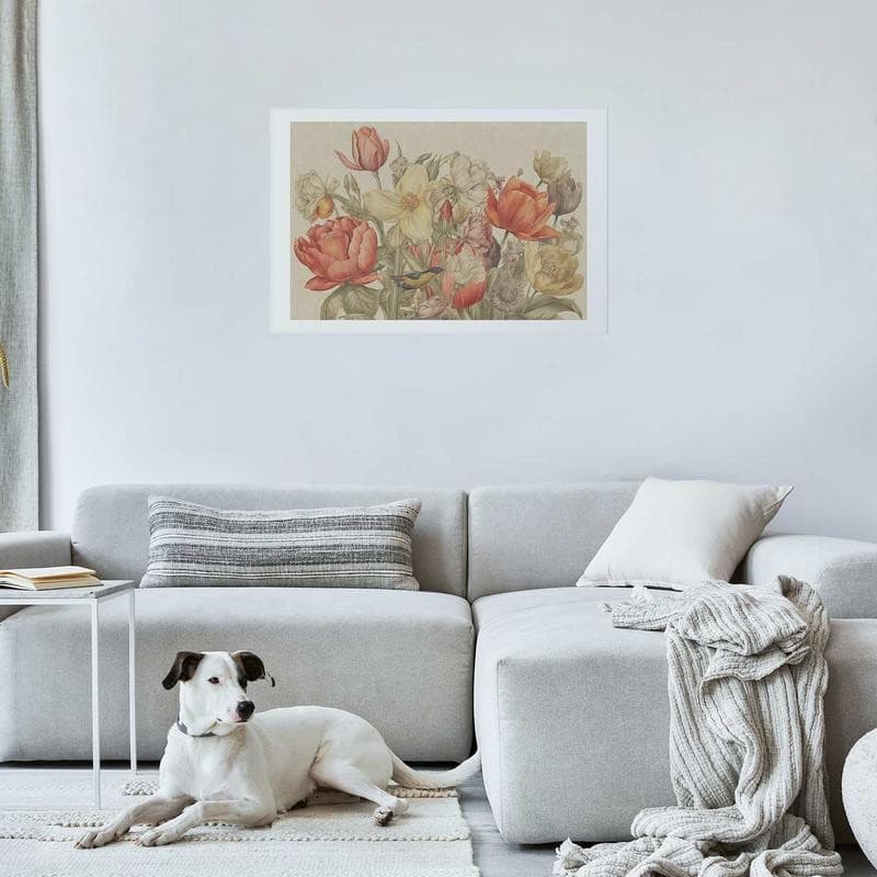 Poster - Flower Bouquet on a Cream Background in Poster e stampe Collezione Casa - Trebisacce, commercioVirtuoso.it