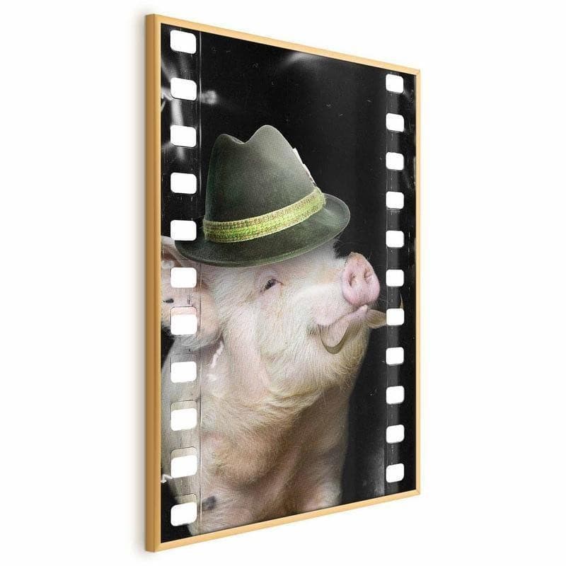 Poster - Pig with a Mustache in Poster e stampe Collezione Casa - Trebisacce, commercioVirtuoso.it