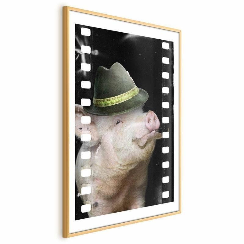 Poster - Pig with a Mustache in Poster e stampe Collezione Casa - Trebisacce, commercioVirtuoso.it