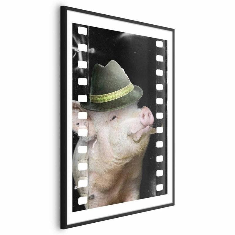 Poster - Pig with a Mustache in Poster e stampe Collezione Casa - Trebisacce, commercioVirtuoso.it